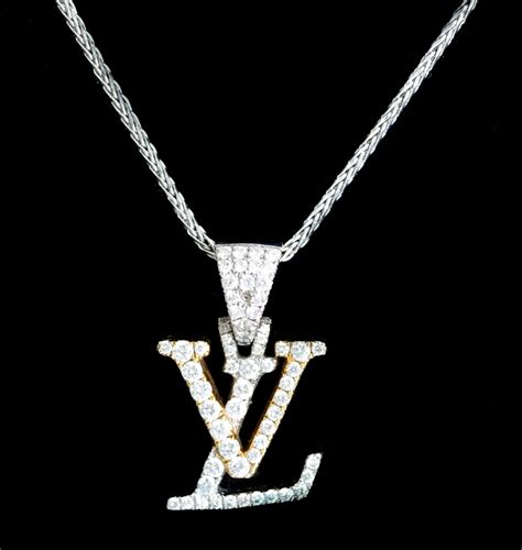 lv diamond necklace|14k louis vuitton necklace.